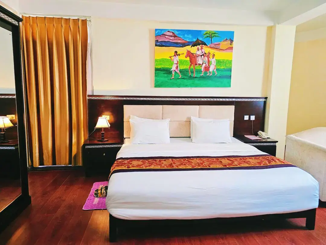 Comfortable hotel room interior